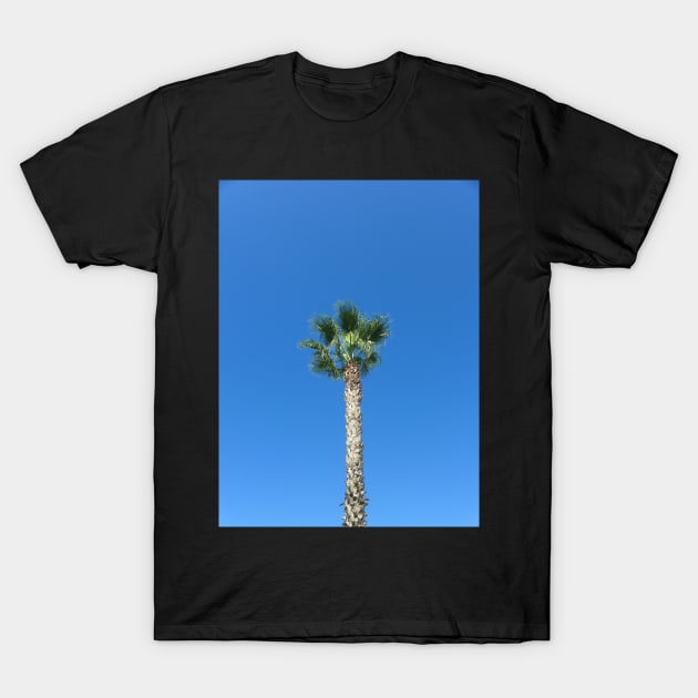 Single Palm Tree with Blue Sky T-Shirt by Sandraartist